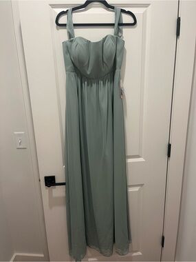 Birdy Grey Sage Green Maxi Dress with Wide Straps